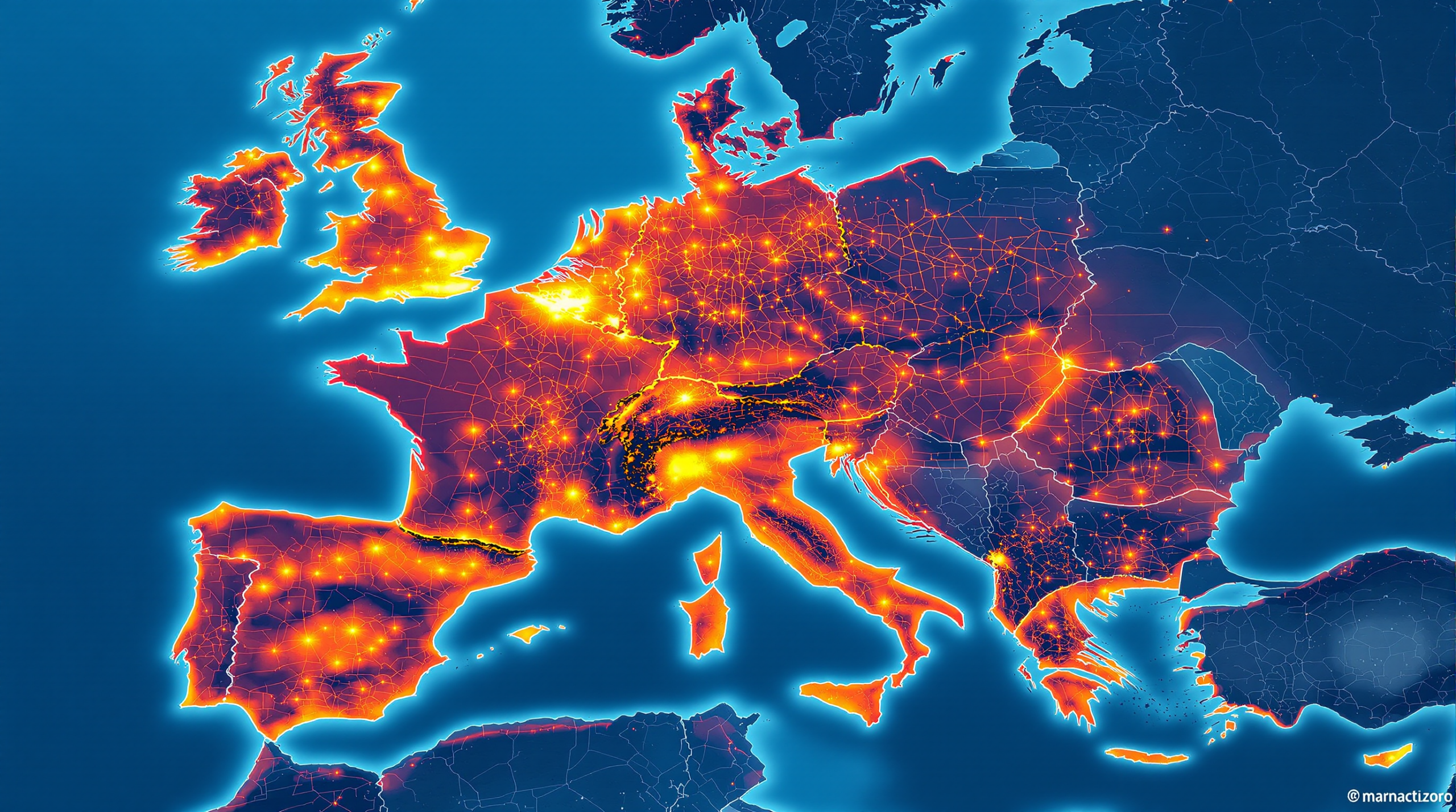 European solar farm development challenges mapped with grid congestion heat gradients