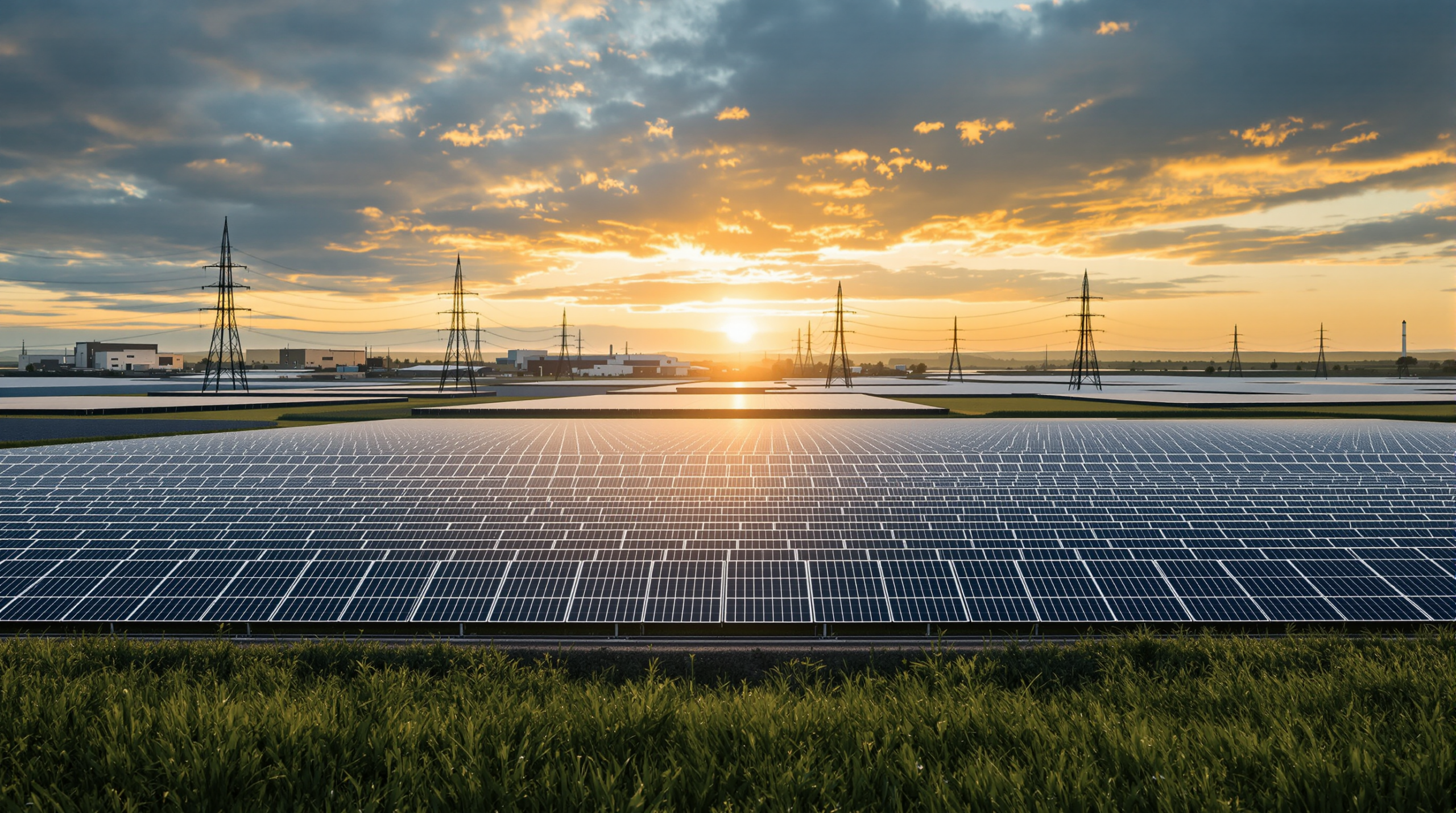 Ground-mounted utility solar field in Poland showing highest IRR solar infrastructure Europe landscape